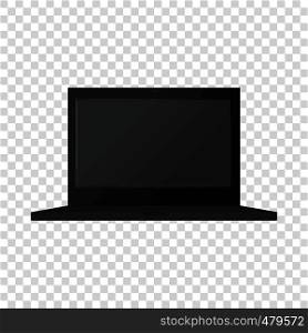 Black modern laptop mockup. Realistic illustration of black modern laptop vector mockup for web. Black modern laptop mockup, realistic style