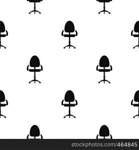 Black modern office chair pattern seamless flat style for web vector illustration. Black modern office chair pattern flat