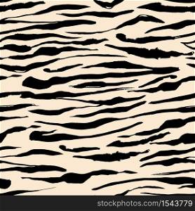 Black Modern Safari pattern background, white tiger animal skin print, vector seamless design. African safari leopard animal fur pattern with black spots background, modern decoration. Black Modern Safari pattern background white tiger animal skin
