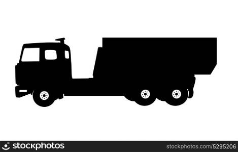 Black Most Car Truck. Vector Illustration. EPS10. Most Car Truck. Vector Illustration.