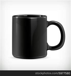 Black mug vector illustration