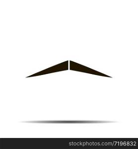Black mustache creative flat retro desing. Simply and trendy design. Amazing fit for brands, logo, barbershop, background. Mustache set isolated on white background with shadow