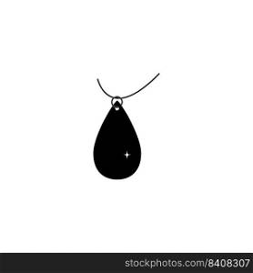 black necklace logo illustration design
