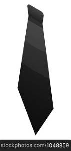 Black necktie icon. Isometric of black necktie vector icon for web design isolated on white background. Black necktie icon, isometric style
