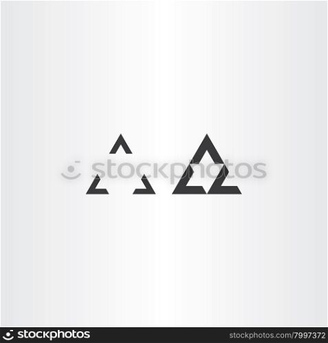 black oprical illusion triangle vector design element