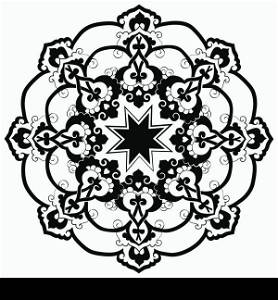 black oriental ottoman design thirty-two