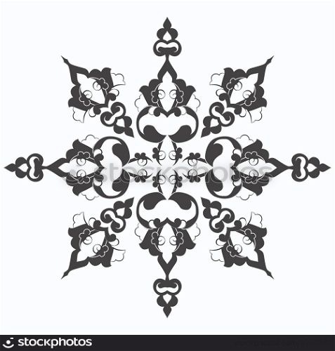 black oriental ottoman design twenty-nine
