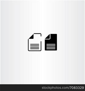black paper file documents icon vector
