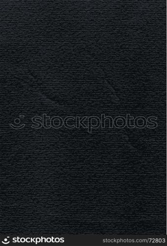 Black paper watercolor texture in vertical format. Black paper watercolor texture with damages, folds and scratches. Grunge empty blank background in A4 vertical format with copy space for text. Vector illustration clip-art design element in 8 eps