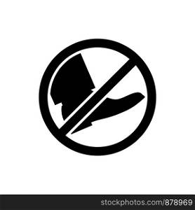 Black park sign do not go on the lawn. Vector illustration. Black park sign do not go