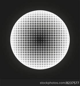 black pattern on halftone. Abstract geometric round shape. Vector illustration. EPS 10.. black pattern on halftone. Abstract geometric round shape. Vector illustration.