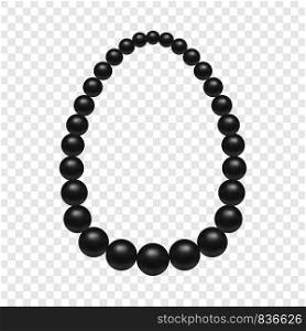 Black pearls mockup. Realistic illustration of black pearls vector mockup for on transparent background. Black pearls mockup, realistic style