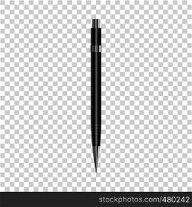 Black pen mockup. Realistic illustration of black pen vector mockup for web. Black pen mockup, realistic style