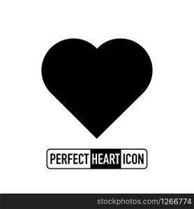 black perfect shape heart icon isolated vector illustration