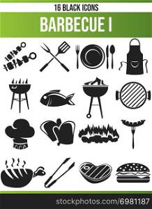 Black pictograms / icons on barbecue. This icon set is perfect for creative people and designers who grill the issue and need BBQ in their graphic designs.. Black Icon Set Barbecue I