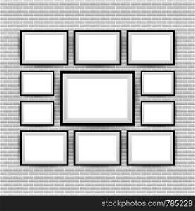 Black Picture Frame Isolated Background. Vector illustration.. Black Picture Frame Isolated Background. Vector stock illustration.
