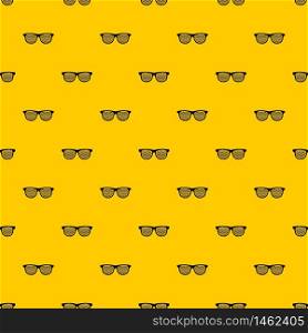 Black pinhole glasses pattern seamless vector repeat geometric yellow for any design. Black pinhole glasses pattern vector