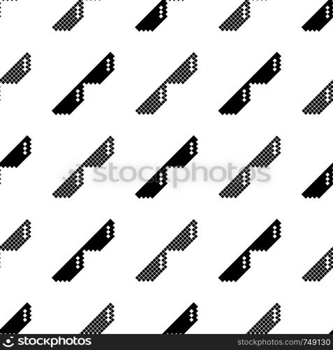 Black Pixel Sunglasses Seamless Pattern Isolated on White Background. Black Pixel Sunglasses Seamless Pattern