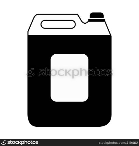 Black plastic canister flat icon isolated on a white background. Black plastic canister flat icon
