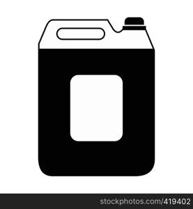 Black plastic canister flat icon isolated on a white background. Black plastic canister flat icon