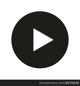 Black play button on white background. Vector illustration. EPS 10. Stock image.. Black play button on white background. Vector illustration. EPS 10.