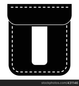 Black pocket icon. Simple illustration of black pocket vector icon for web. Black pocket icon, simple style