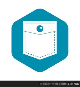Black pocket symbol icon. Simple illustration of black pocket symbol vector icon for web. Black pocket symbol icon, simple style