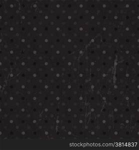 Black polka dot background. Vector