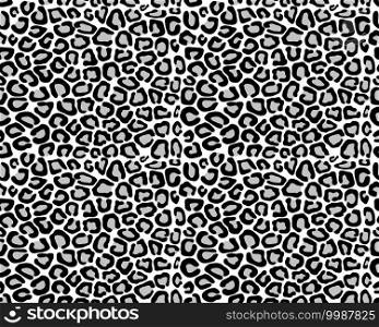 Black prints of leopard skin on a white background