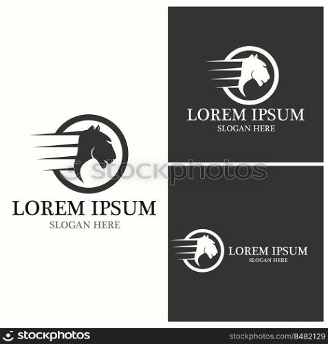 Black Puma logo vector template