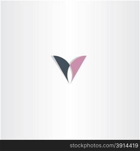 black purple letter v logo vector design icon symbol