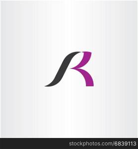 black purple logo r letter vector