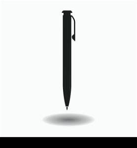 black realistic pen.vektor illustration.template for mockup brand stationery and corporate identity