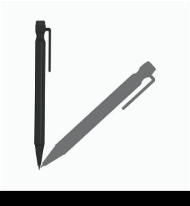 black realistic pen.vektor illustration.template for mockup brand stationery and corporate identity