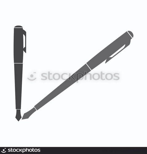 black realistic pen.vektor illustration.template for mockup brand stationery and corporate identity