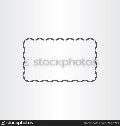 black rectangle decorative vector frame element design