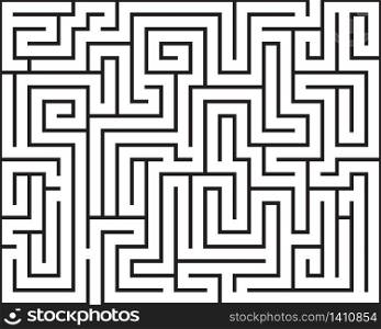Black rectangle maze isolated on white background