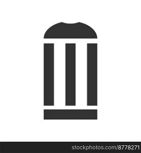 black recycle bin icon on a white background. recycle bin icon