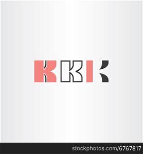 black red letter k logo set symbol