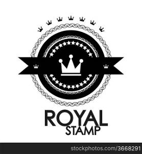 Black retro vintage label | tag | badge | royal stamp
