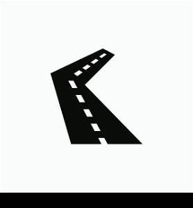 Black road way vector template illustration
