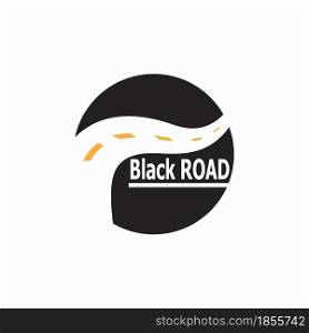 Black road way vector template illustration