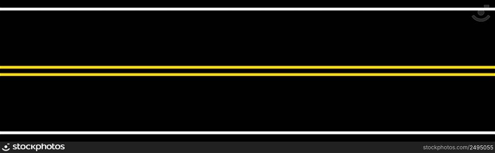 Black road yellow stripe. Section of the road with a yellow stripe. Vector illustration. stock image. EPS 10.. Black road yellow stripe. Section of the road with a yellow stripe. Vector illustration. stock image. 