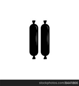 black sausage logo illustration design
