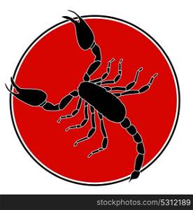 Black Scorpion Silhouette Icon Vector Illustration EPS10. Scorpion Silhouette Icon Vector Illustration