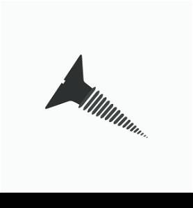 black screw logo stock vektor template