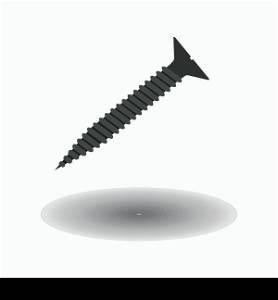 black screw logo stock vektor template