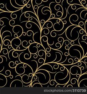Black seamless from abstract pattern(can be repeated and scaled in any size)