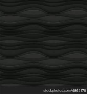 Black seamless Wavy background texture.. Vector black seamless Wavy background texture. Wave pattern