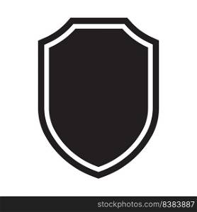 black shield icon with frame vector illustration design